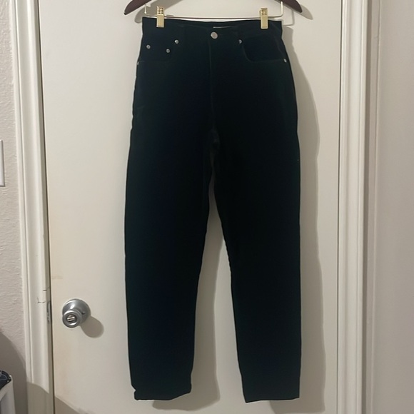 Liz Claiborne Dark Green Velour Pants Size 8P - Picture 1 of 7
